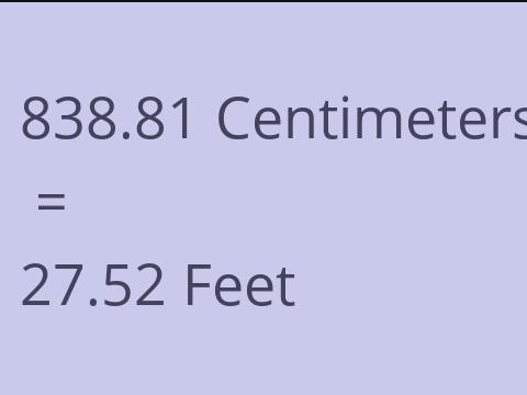 838.81 CM TO FEET