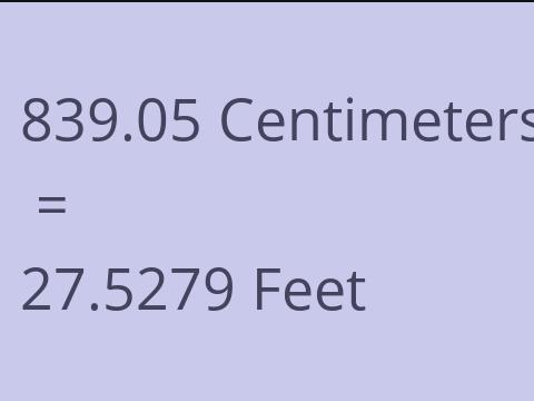 839.05 CM TO FEET