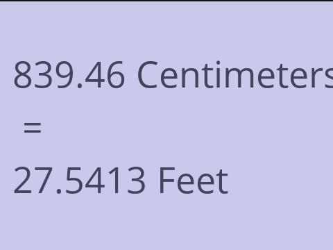 839.46 CM TO FEET