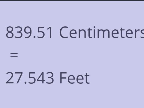 839.51 CM TO FEET