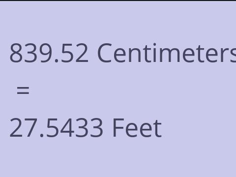 839.52 CM TO FEET