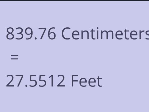 839.76 CM TO FEET