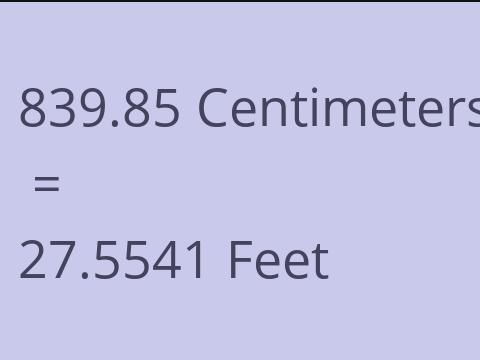 839.85 CM TO FEET