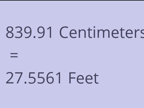 839.91 CM TO FEET