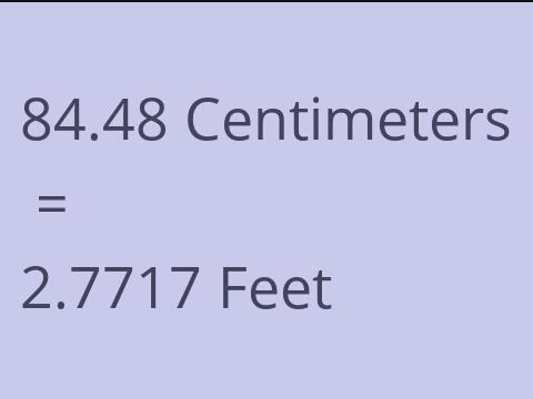 84.48 CM TO FEET