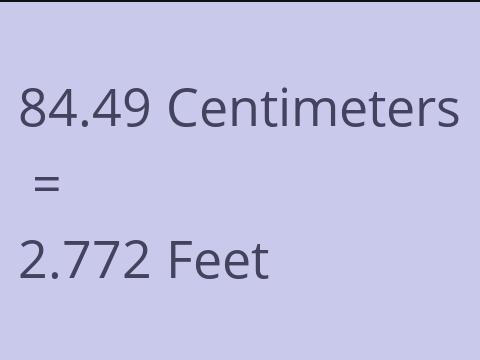 84.49 CM TO FEET