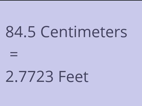 84.5 CM TO FEET