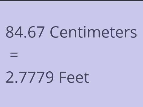 84.67 CM TO FEET