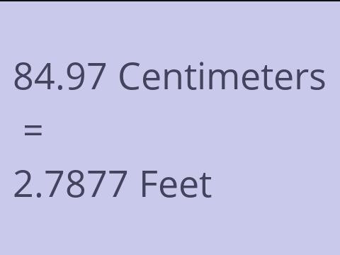 84.97 CM TO FEET