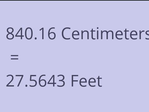 840.16 CM TO FEET