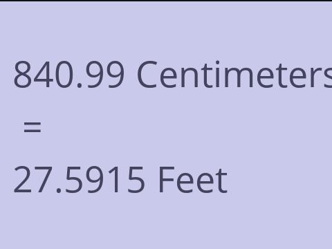 840.99 CM TO FEET