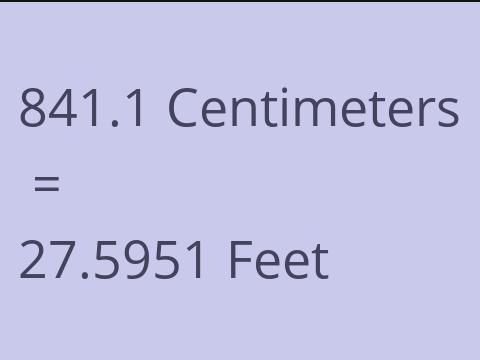 841.1 CM TO FEET