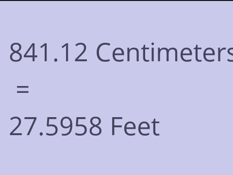 841.12 CM TO FEET