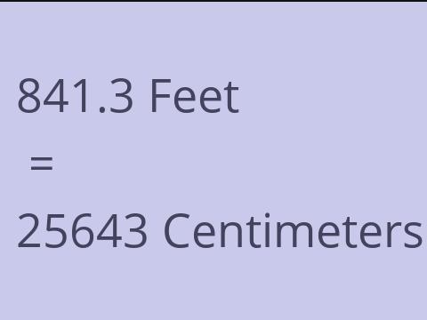 841.3 FEET TO CM