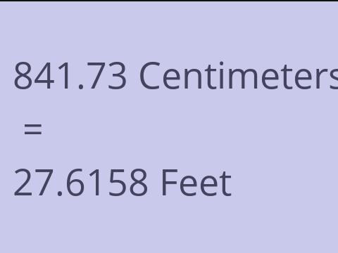 841.73 CM TO FEET