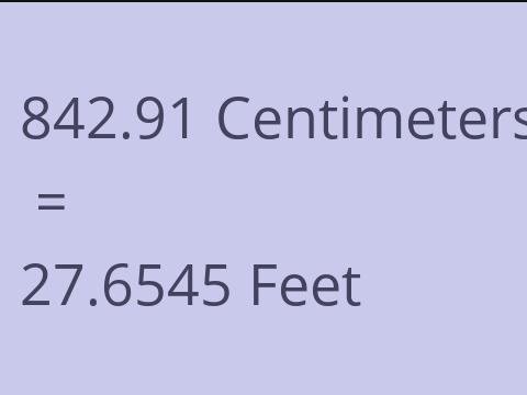 842.91 CM TO FEET