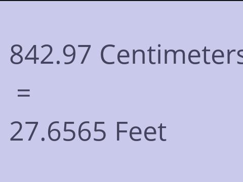 842.97 CM TO FEET