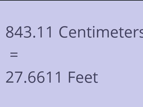 843.11 CM TO FEET