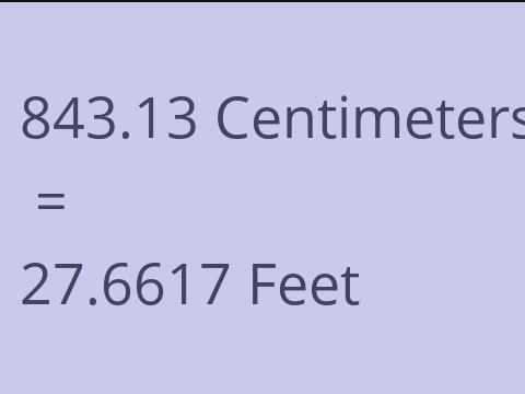 843.13 CM TO FEET