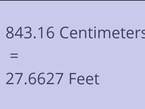 843.16 CM TO FEET