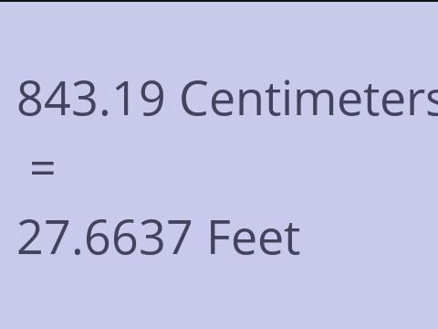 843.19 CM TO FEET