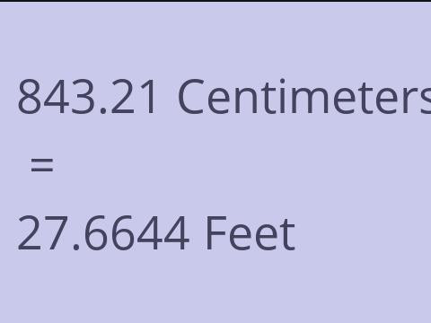 843.21 CM TO FEET