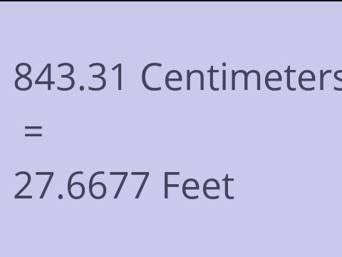 843.31 CM TO FEET