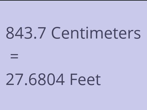 843.7 CM TO FEET