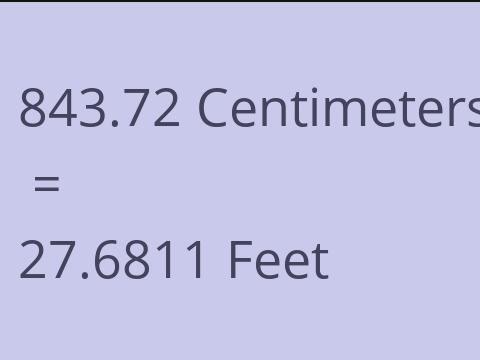 843.72 CM TO FEET