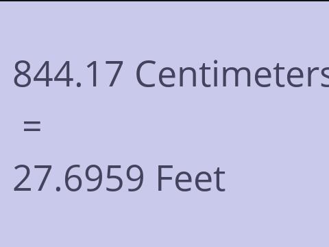 844.17 CM TO FEET