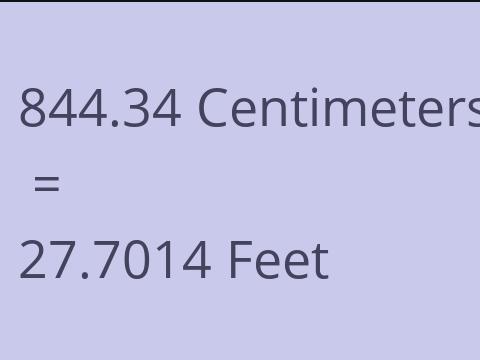 844.34 CM TO FEET