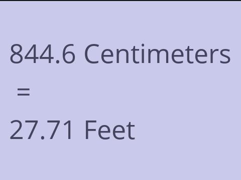 844.6 CM TO FEET