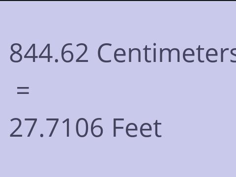 844.62 CM TO FEET