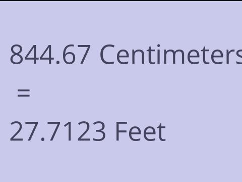 844.67 CM TO FEET