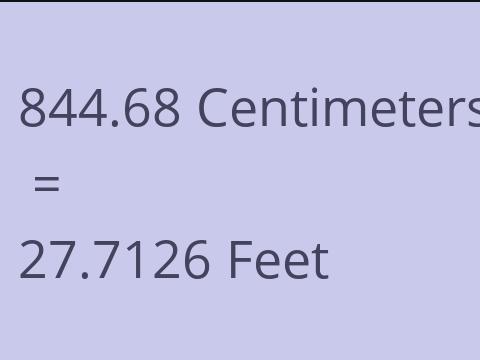 844.68 CM TO FEET