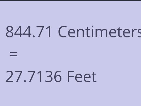 844.71 CM TO FEET