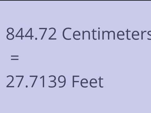 844.72 CM TO FEET