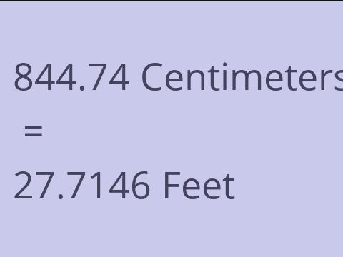 844.74 CM TO FEET