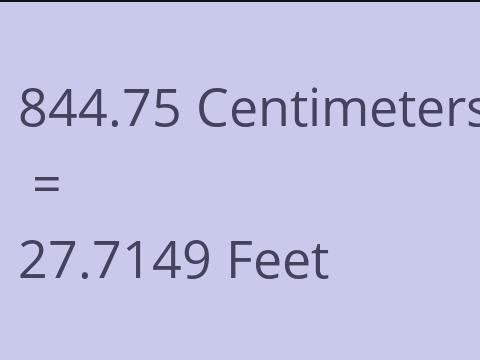 844.75 CM TO FEET