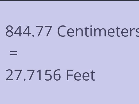 844.77 CM TO FEET