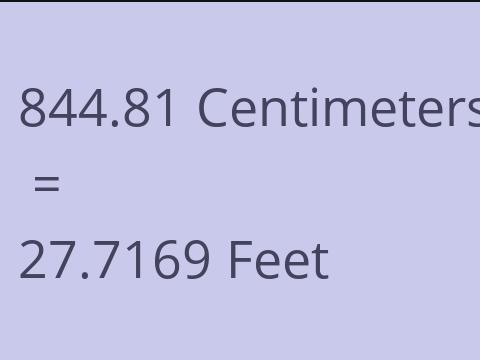 844.81 CM TO FEET