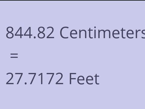 844.82 CM TO FEET