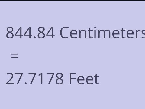 844.84 CM TO FEET