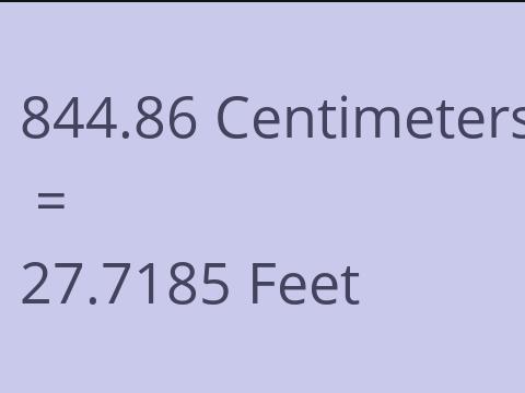 844.86 CM TO FEET