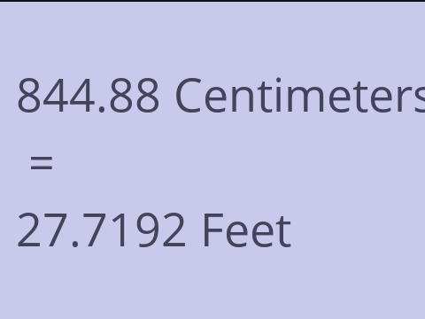 844.88 CM TO FEET