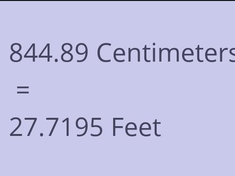 844.89 CM TO FEET