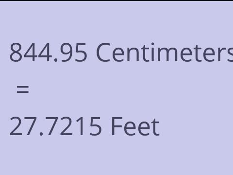 844.95 CM TO FEET