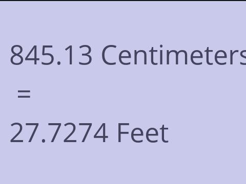 845.13 CM TO FEET