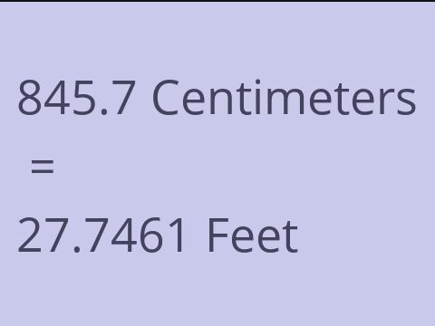 845.7 CM TO FEET