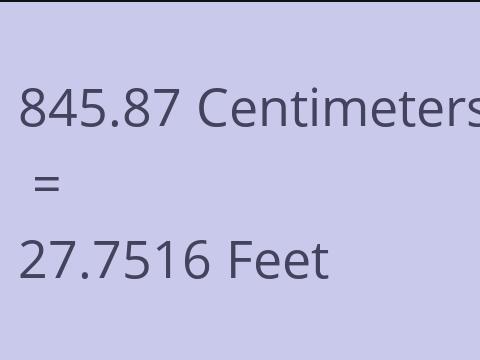 845.87 CM TO FEET